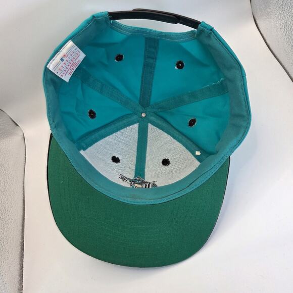 Vintage MLB Florida Marlins Snapback Baseball Cap Teal Black Annco Sri Lanka - Picture 7 of 9
